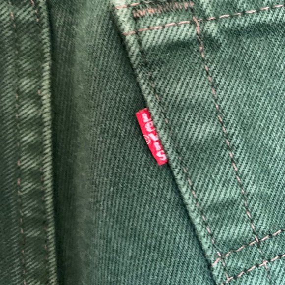 Vintage Levi's denim shorts, green, large - Picture 4 of 4